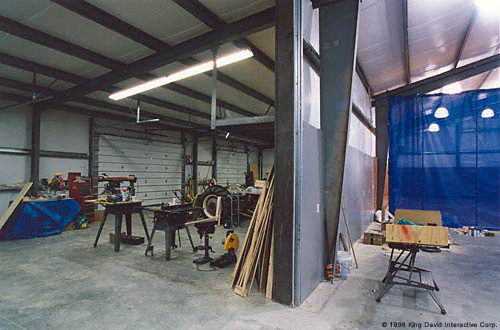 Interior of garage