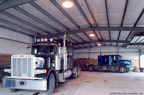 Prefab Truck Garage Steel Buildings, How Big Of A Garage For Truck
